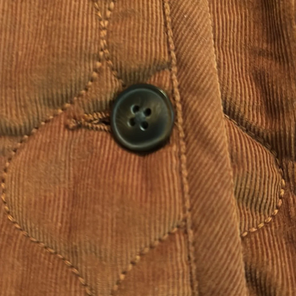 Madewell Corduroy Quilted Brown‎ Button Skirt Size 8